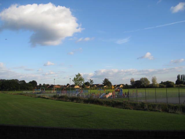 The recreation ground beside the hall